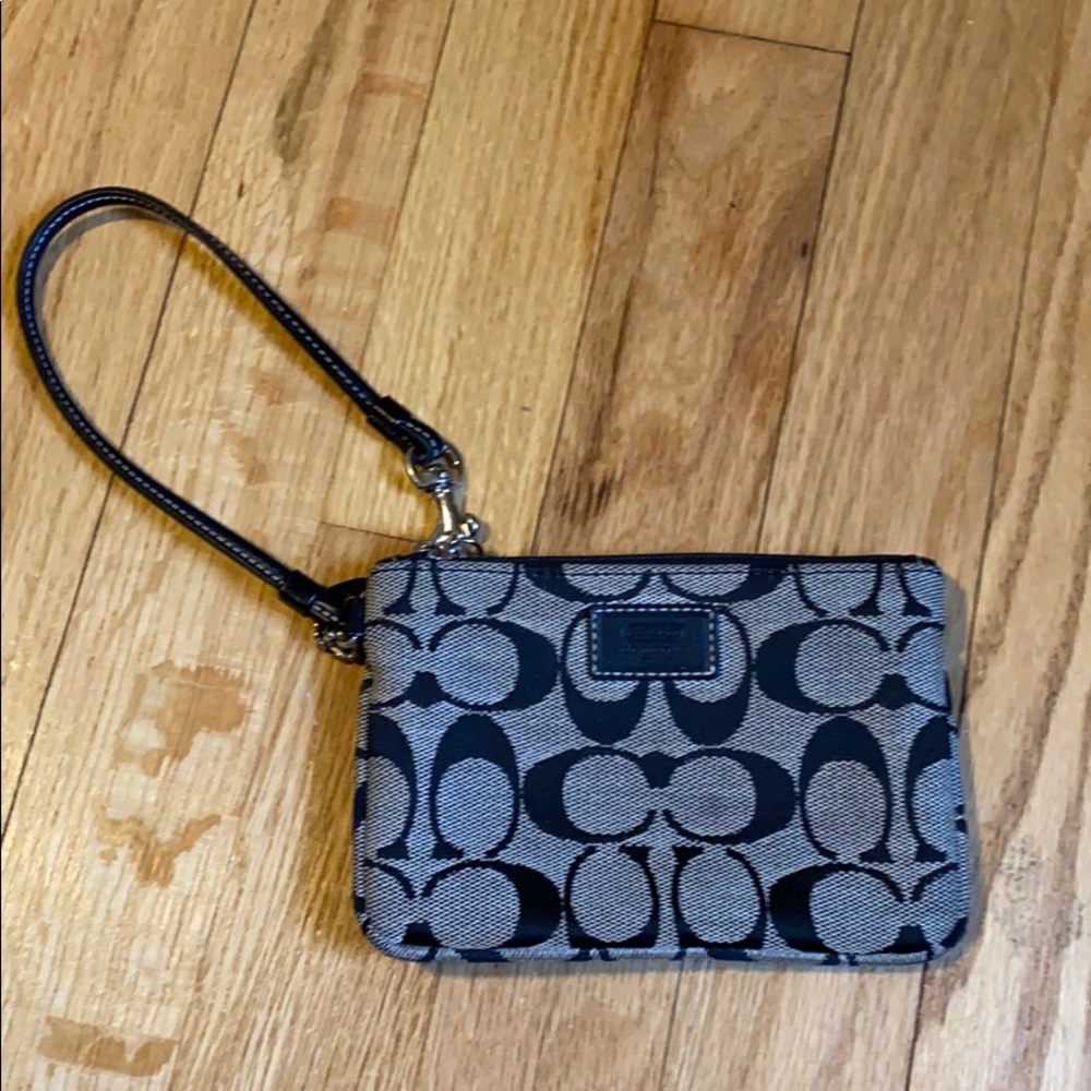 Coach monogram wristlet